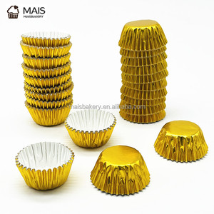 Maisbakery không dính dùng một lần màu đỏ lá bánh nướng bánh cốc kim loại <span class=keywords><strong>Muffin</strong></span> ly lá cupcake trường hợp Đảng ủng hộ gỗ túi giấy - Product Image 3