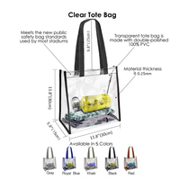 Sac fourre-tout en PVC transparent recyclé, écologique, pour le shopping, avec logo personnalisé imprimé, motif tournesol, sac de shopping d'été