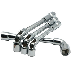 L-hình đục lỗ khuỷu tay ống Ổ cắm cờ lê đôi đầu ratcheting thép carbon OEM tự động sửa chữa công cụ - Product Image 1