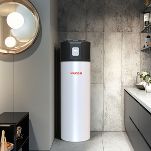 เครื่องทำน้ำร้อนปั๊มความร้อน R290 Smart 400 ลิตร สำหรับภายนอกอาคาร ใช้พลังงานแสงอาทิตย์ พร้อมระบบไฟฟ้ากระแสสลับ ประสิทธิภาพสูง สีแดง - Product Image 3