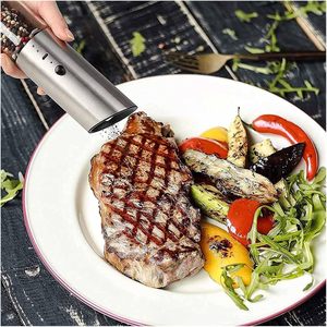 USB Rechargeable Electric Spice <b>Grinder</b> with Stainless Steel and Ceramic Burr Glass Jar Salt and <b>Pepper</b> <b>Grinder</b> - Product Image 6