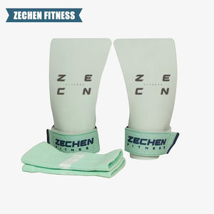 Zechen pegangan tangan kebugaran, Non-slip bahan karet berwarna, pegangan tangan selempang tanpa kapur - Product Image 5