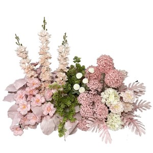Arreglos Florales Artificiales en Tonos Rosados para Decoración de Pasillos de <span class=keywords><strong>Boda</strong></span>, Incluyendo Guirnaldas de Orquídeas Dendrobium, Decoraciones Florales Artificiales para Ceremonias - Product Image 1