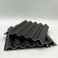 Plaque convexe en alliage d'aluminium de décoration de tête de porte de grille convexe de grande muraille avec le profil en aluminium durable de placage ondulé de vague en métal