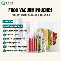 Sacs sous vide en plastique transparent de qualité alimentaire, adaptés au congélateur et au micro-ondes, pour le stockage de viande, légumes et fruits, impression personnalisée