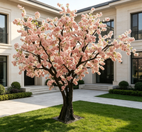Grands arbres artificiels géants, faux cerisiers en fleurs Sakura pour la décoration extérieure des entreprises de horticulture et des restaurants
