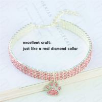 Collier de luxe avec strass pour animaux de compagnie Perle brillante Accessoire pour animaux de compagnie Collier de bijoux pour chien et chat