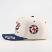 Casquette de baseball personnalisée pour hommes, 5 panneaux, bicolore, avec logo 3D brodé en relief, en coton structuré, style Dad Hat, pour la vente en gros