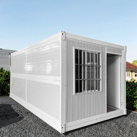 Maison conteneur pliable portable de 20 pieds personnalisable, maison modulaire miniature, maison préfabriquée mobile en acier pour les Philippines