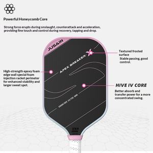 ไม้พายพิคเคิลบอล GEN4 Inner Core Pick Racket Clapper T700 คาร์บอนไฟเบอร์ APEX BREAKER X ขนาด 45x25 ซม. สีดำ/แดง/น้ำเงิน - Product Image 2