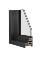 Ventana de aluminio con doble acristalamiento y rotura de puente térmico AS2047 de 2 mm, con mosquitera, a prueba de viento y aislada, para balcón.