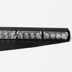 Barra de Luces Biaochi de 32 LED para Visera de Auto y Camión, Luz Estroboscópica para Parabrisas Interior y Tablero, 12V 24V, Luces de Advertencia de Emergencia Divididas - Product Image 3