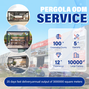 Ngoài trời không thấm nước UV Khối mở rộng không gian <span class=keywords><strong>l</strong></span>ớn louvered Nhôm Cơ Giới vườn Patio boong pergola - Product Image 4
