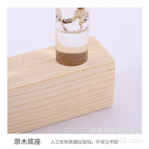 Wooden Glass Hydroponic Display <b>Stand</b> With Test Tubes For Pothos Plants Desktop Decoration <b>Vase</b> High Borosilicate Glass - Product Image 4