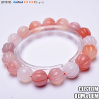 JOYFFO New Wholesale Natural Stone Salt Source Amethyst Pumpkin Seed Bracelet for Women