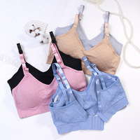 Soutien-gorge d'allaitement à ouverture frontale sans armatures, respirant, en nylon écologique, léger, pour poitrines généreuses, faible MOQ, doux pour la peau