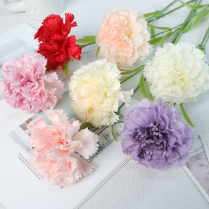 ดอกคาร์เนชั่นประดิษฐ์ รุ่ยลี่ซี สีขาว สีแชมเปญ สีม่วง สีขาวนม สีแดง สีม่วงอ่อน สีชมพู ของตกแต่งบ้านสำหรับวันแม่ - Product Image 1
