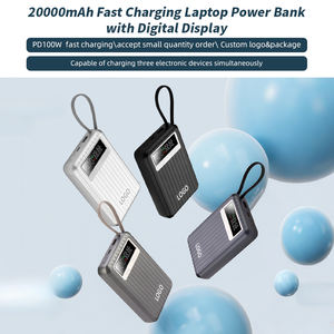 Banco de Energía Portátil de Alta Capacidad de 20000 mAh y 100 W con Carga Rápida para Laptop, Cable Tipo C Integrado y Pantalla Digital - Product Image 2