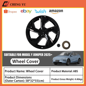 Cache-roues 19 pouces très demandés pour Tesla Model Y Juniper 2025+ – Installation facile, aspect carbone noir brillant, kit de remplacement de carrosserie - Product Image 2