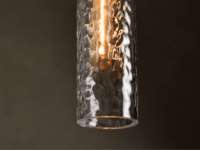 Suspension ronde de luxe en verre martelé, style américain moderne, lumière blanc chaud E26 pour îlot de cuisine, bar, évier