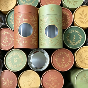 Biodegradable Craft Paper Tubes for Cosmetic Packaging with clear window - Product Image 3