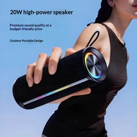 Haut-parleur portable étanche 20W à haut volume avec subwoofer extérieur sans fil 5.3 pour le commerce électronique transfrontalier 2025, compatible carte et USB