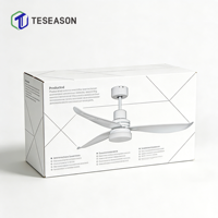 Ventilateur de plafond décoratif d'intérieur de 52 pouces avec lumière TSME52-3CS(A2) |   3 lames ABS, télécommande, plastique d'origine et revêtement en poudre