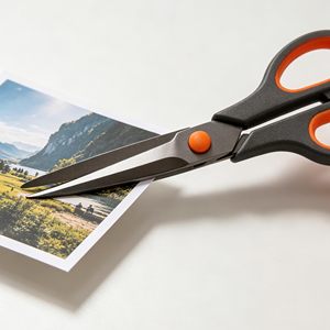 All-Purpose 8 Inch Office Scissors Metal <b>Paper</b> Scissors for Kids With Ergonomic Handle - Product Image 2
