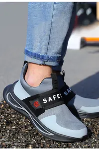 Nuove scarpe da ginnastica traspiranti scarpe antinfortunistiche antiforatura con punta in acciaio antiscivolo leggere per stivali da lavoro da uomo
