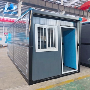 Low Cost <b>Portable</b> Prefab Mobile Home Office Cabin Camping 20ft Prefabricated Foldable Foldable Container House with Toilet - Product Image 1
