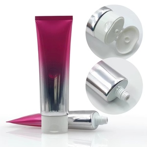 Customized Design Soft <b>Plastic</b> PE Sunscreen <b>Tube</b> Cosmetic Oval Flat <b>Tube</b> for Makeup Packaging - Product Image 2