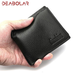 Cartera corta <span class=keywords><strong>de</strong></span> cuero genuino 2023, venta al por mayor, funda para tarjeta <span class=keywords><strong>de</strong></span> autobús, tarjetero para licencia <span class=keywords><strong>de</strong></span> <span class=keywords><strong>conducir</strong></span>, cierre abierto, forro <span class=keywords><strong>de</strong></span> poliéster, carta - Product Image 1