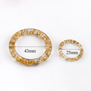 Meetee BF340 Transparent Or Bouton Rond En Résine BRICOLAGE Acrylique <span class=keywords><strong>O</strong></span> Anneau Boucles Pour Poignée De Sac Chaussure Boucle Accessoire De Bijoux - Product Image 4