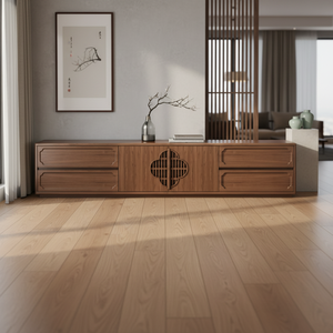 Meuble TV style asiatique Meuble de rangement multimédia en bois massif pour salon Console TV orientale moderne - Product Image 1