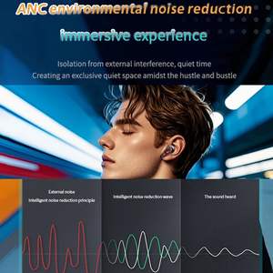 Écouteurs de jeu YISSIY/OEM ANC+ENC à réduction de bruit, écouteurs sans fil à faible latence TWS avec lumières ambiantes, 130 heures d'autonomie en veille - Product Image 3