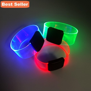 Best Selling Customizable LED Wristband with Eco-Friendly Plastic Custom Logo Promotional Use