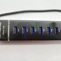 Lecteur de cartes multiport USB 3.0 7-en-1 TF/Compact Flash haute vitesse avec gaine en nylon pour ordinateurs et appareils mobiles