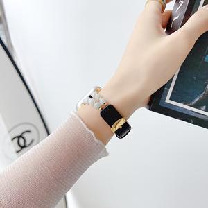 <span class=keywords><strong>Bracelet</strong></span> en <span class=keywords><strong>cuir</strong></span> perlé à la mode pour femmes pour <span class=keywords><strong>Apple</strong></span> <span class=keywords><strong>Watch</strong></span> <span class=keywords><strong>Bracelet</strong></span> Sport Type <span class=keywords><strong>Bracelet</strong></span> de montre en tissu pour <span class=keywords><strong>Apple</strong></span> <span class=keywords><strong>Watch</strong></span> Ultra SE 9 8 7 6 5 - Product Image 3