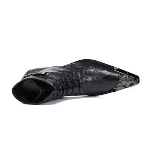 NA350 Black Mens Goodyear Boots Italian Handmade <strong>Boss</strong> Motorcycle Boots Pointed Toe Men Formal Boots Vintage Booties <strong>Shoes</strong>