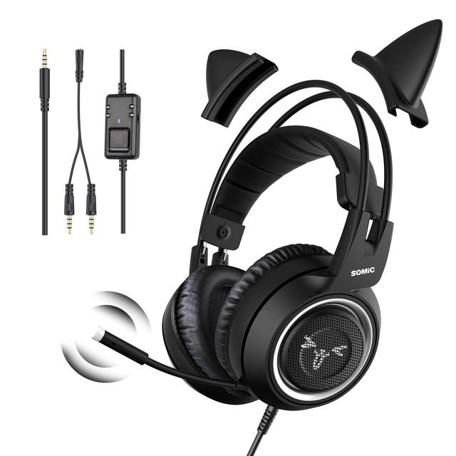 SOMIC G951s Pro-Gamer Features at Low Price Professional Stereo Gaming Headset 7.1 Surround Sound Gaming Headset for PS4 Xbox PC