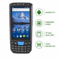 PDA Robusto 4G 64G Android 13 con Escáner de Código de Barras 1D/2D, Teclado de 4.5 Pulgadas para Inventario de Almacén y Logística de Entrega Effon HS04