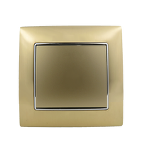 Interruptor de Pared de 1 Vía y 2 Posiciones, Estándar Europeo, Panel de Aleación de Zinc Metálico, 10A, Certificado CE TUV, para Iluminación del Hogar, del Fabricante