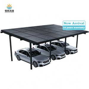 Hengfan 10KW Nuovo Design Tettoia Solare in Alluminio, Pensilina Solare Nera, Sistema di Montaggio per Carport Solare - Product Image 2