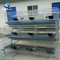 Cage d'élevage pour lapins en fil métallique durable à 3 niveaux et 12 portes pour ferme