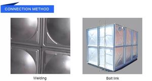 Personnalisation d'usine Réservoir d'eau en acier inoxydable Tour d'eau carrée Bassin de stockage Réservoir d'incendie - Product Image 4