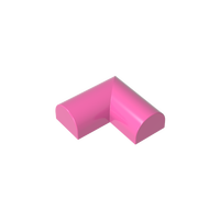 [Gobricks]GDS-90339 Blocs de construction en plastique ABS à l'échelle 1:8, pièce 79757, brique courbée 2x2x2/3 double, d'angle, sans goujons
