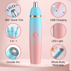 Tondeuse à sourcils USB 3 en 1, mini épilateur électrique pour le visage, rasoir sans douleur - Product Image 2