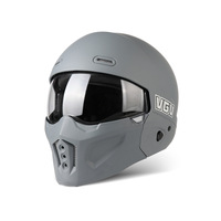 Nouveau casque de moto intégral en ABS, motif squelette de scorpion domestique, avec fermeture rapide, pour hommes et femmes, design rétro crâne
