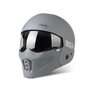 Nuovo Casco Integrale per <span class=keywords><strong>Moto</strong></span> in ABS con Design <span class=keywords><strong>Teschio</strong></span> Retrò e Chiusura Rapida per Uomini e Donne - Product Image 3