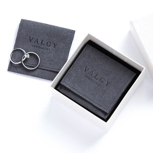 PandaSew Customize logo Printed Microfiber Cloth <b>Gift</b> Packaging for Necklace Ring Jewelry Pouch - Product Image 1